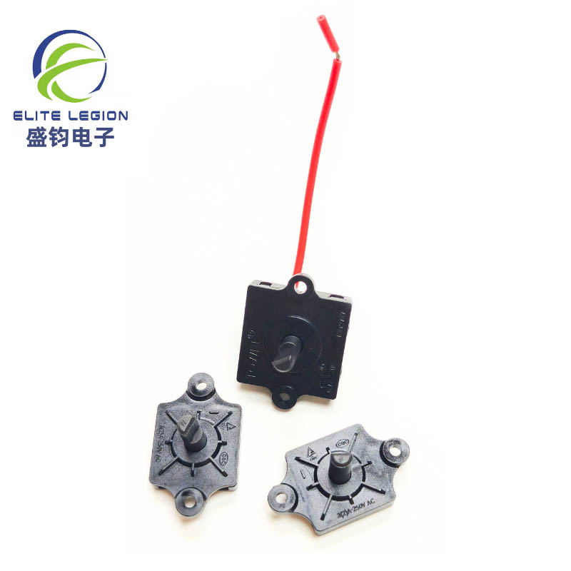 B3200-219 4 Position 3 Speed ​​Rotary Switch med ledninger
